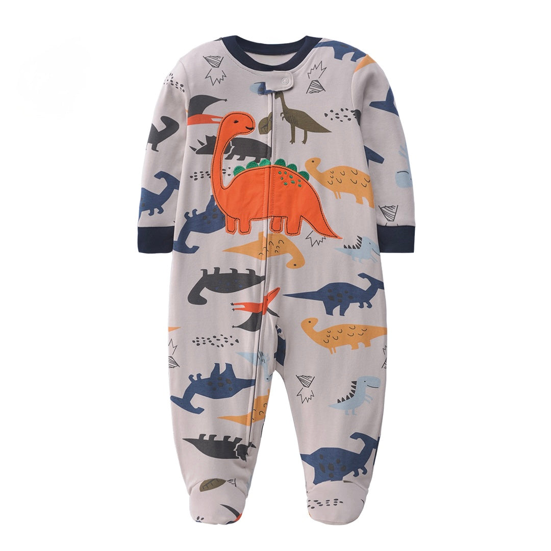 Dino Dreams Zipper Baby Pajamas