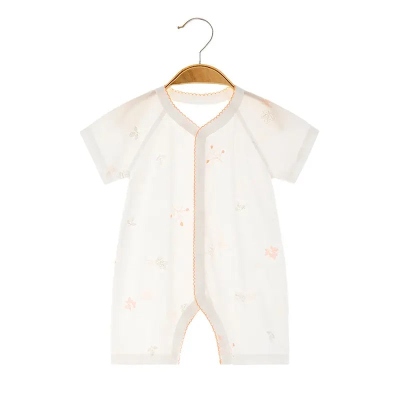 Jacquard short sleeve Romper