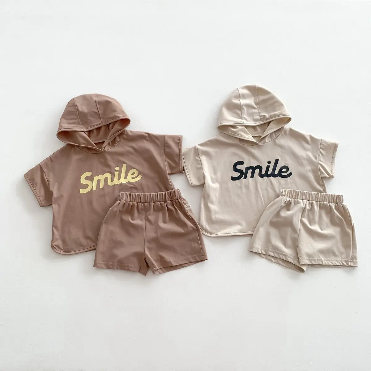 Smile Hoodie & Shorts Set