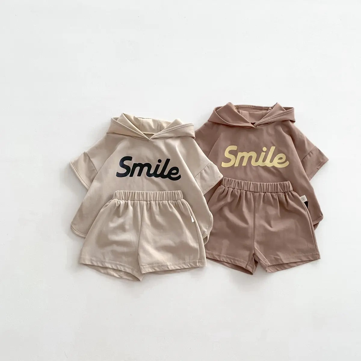 Smile Hoodie & Shorts Set