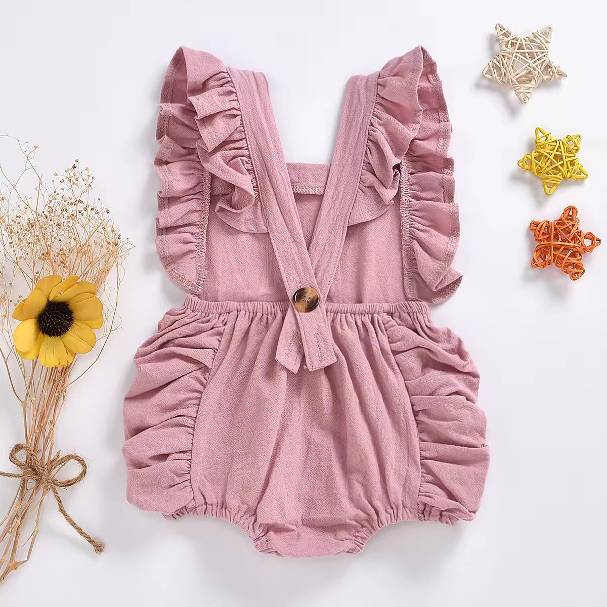 Ruffle sleeveless jumpsuit
