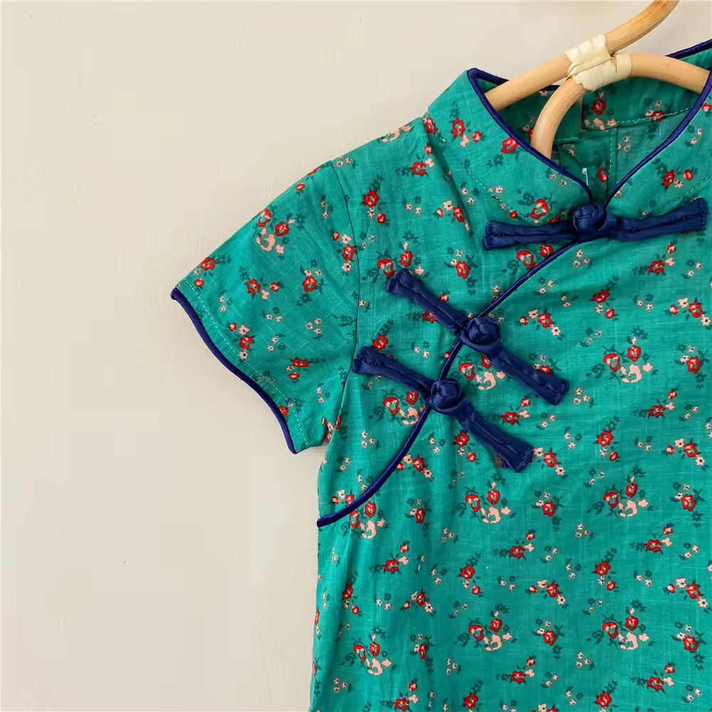 Shortsleeve Green Romper