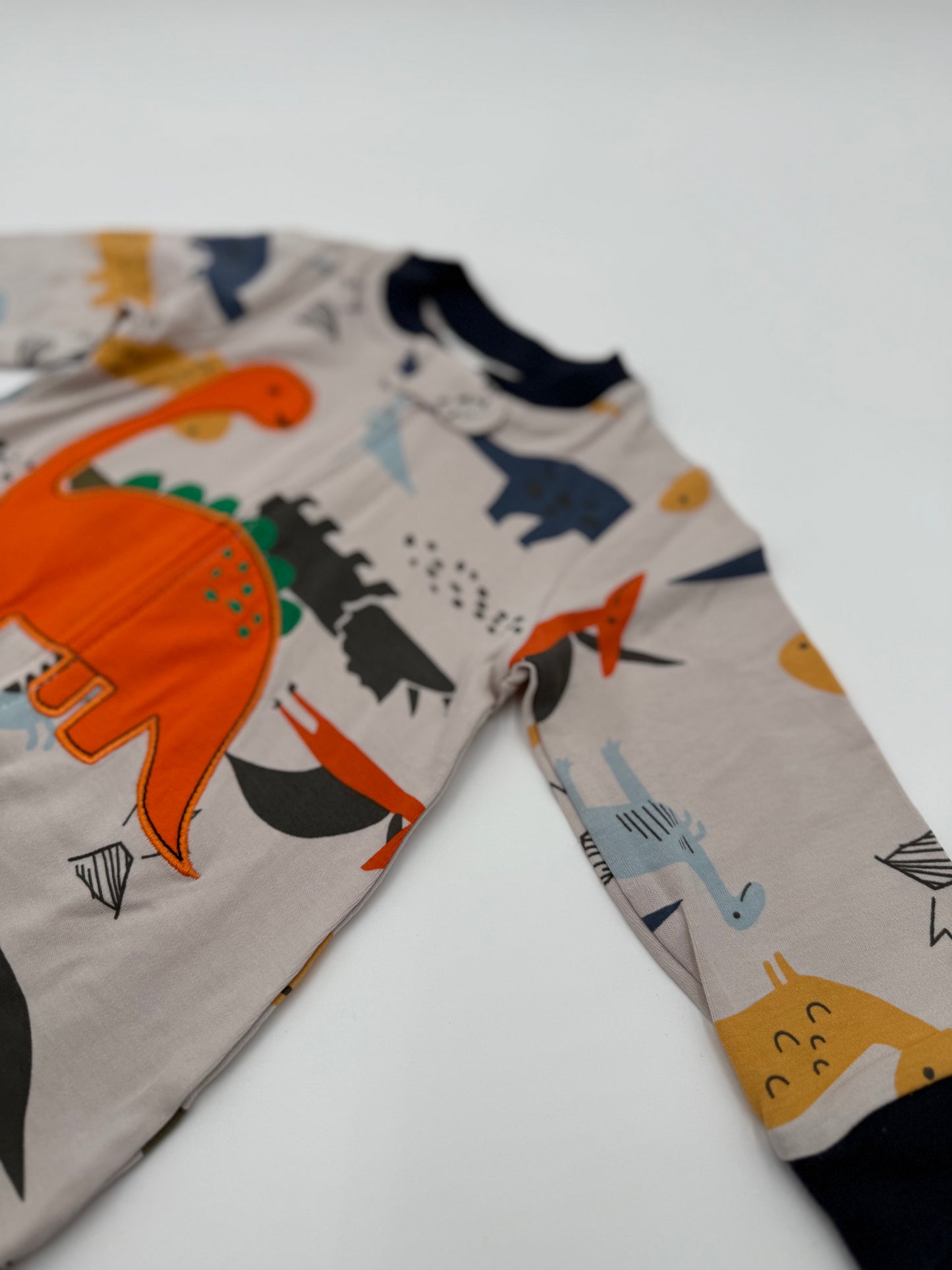 Dino Dreams Zipper Baby Pajamas