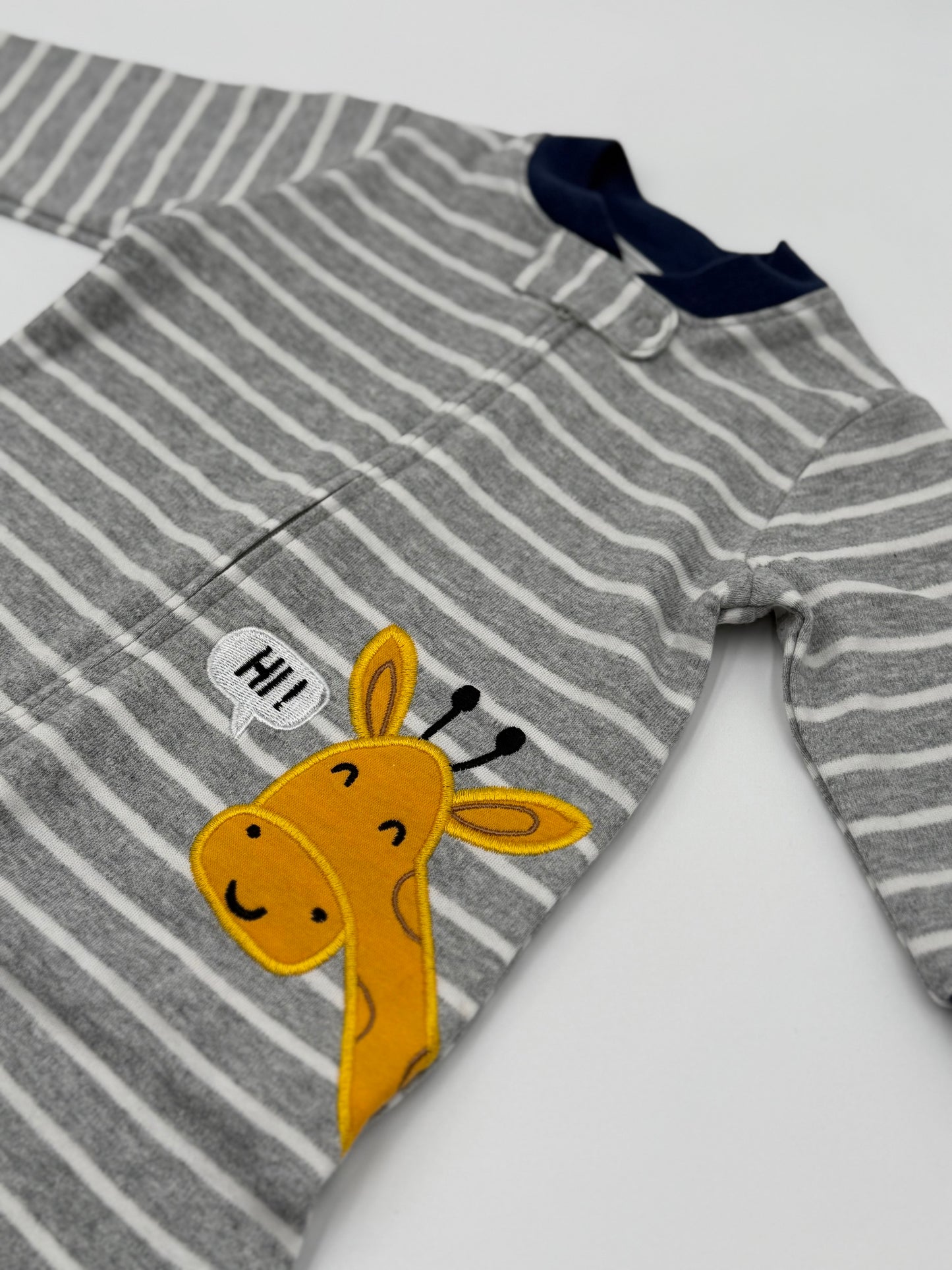 Striped Zipper Baby Pajamas