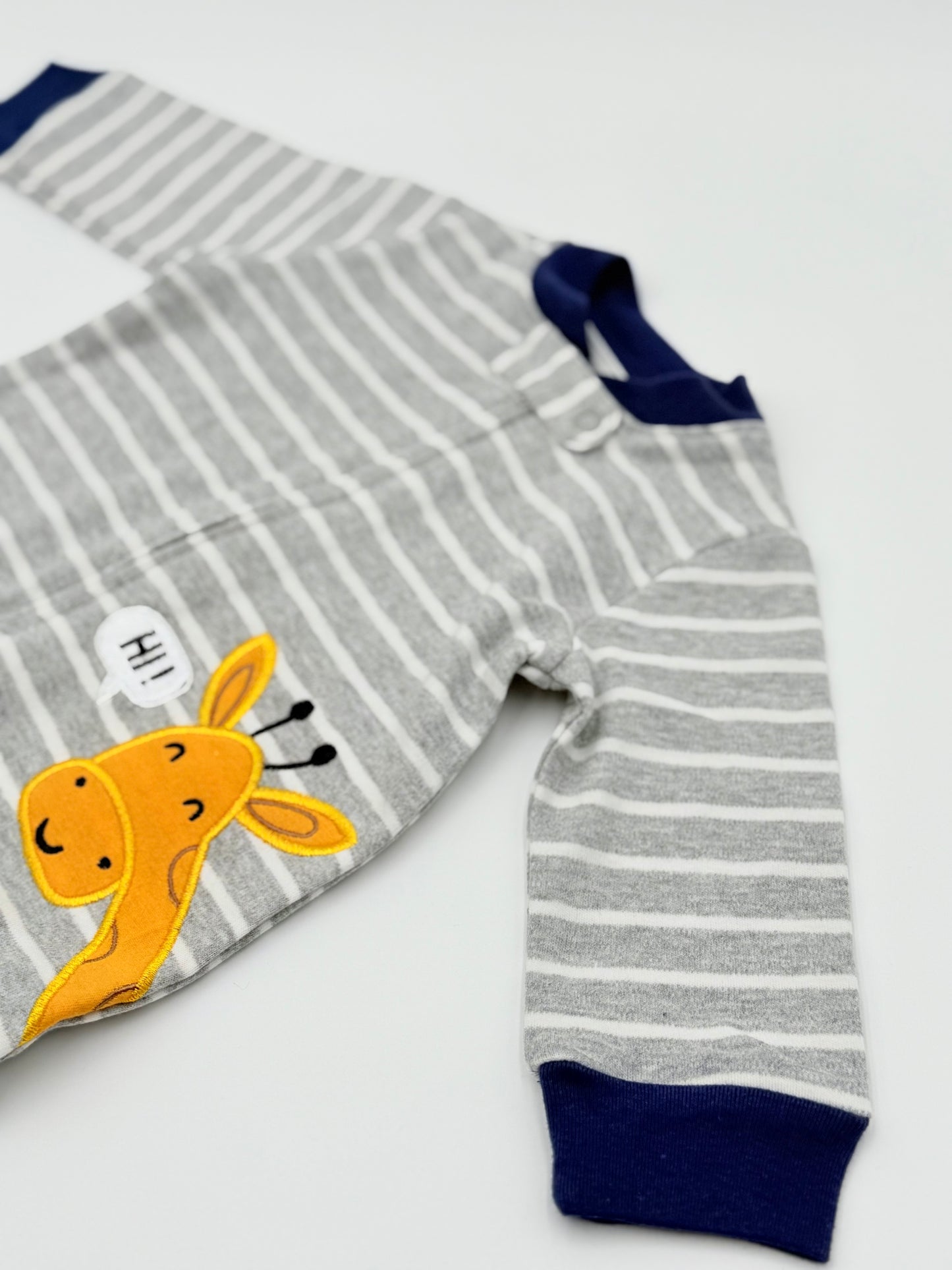 Striped Zipper Baby Pajamas