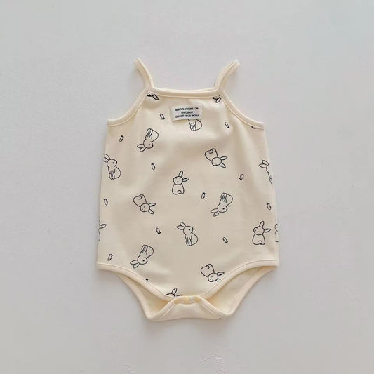 Bunny Print sleeveless bodysuit