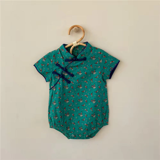 Shortsleeve Green Romper