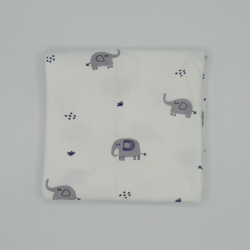 White Elephant Organic Cotton Baby Blanket