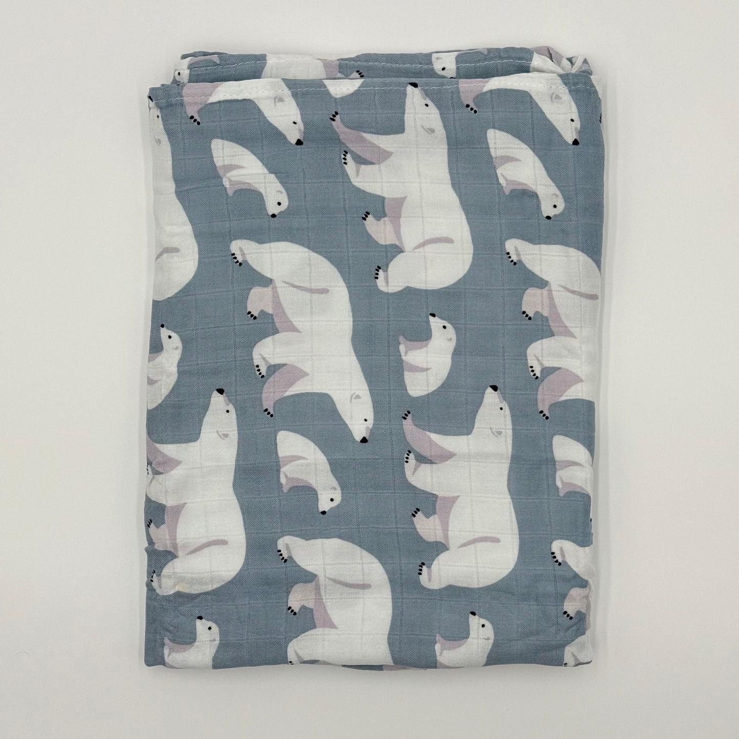 Polar bear print muslin Swaddle Blanket