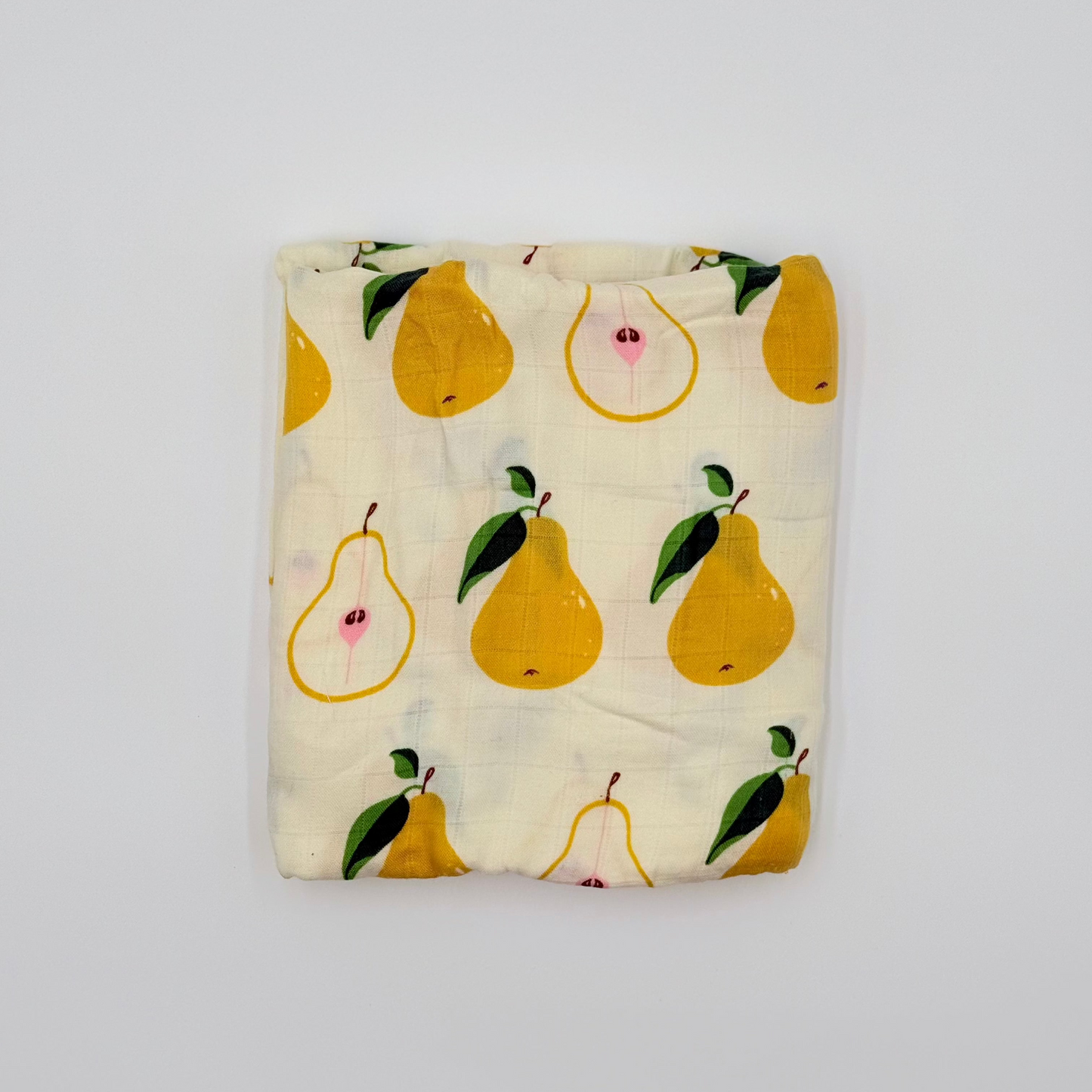 Pear fruit muslin Swaddle Blanket